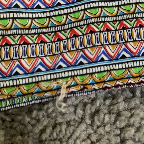 CYNTHIA ROWLEY-Size L-Pale Pink Bohemian Style Print Tank Blouse w/ Tie Front - Picture 4 of 6